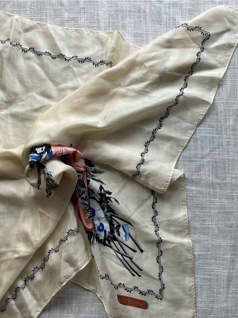 Vtg Silk Bandana